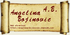 Angelina Bojinović vizit kartica